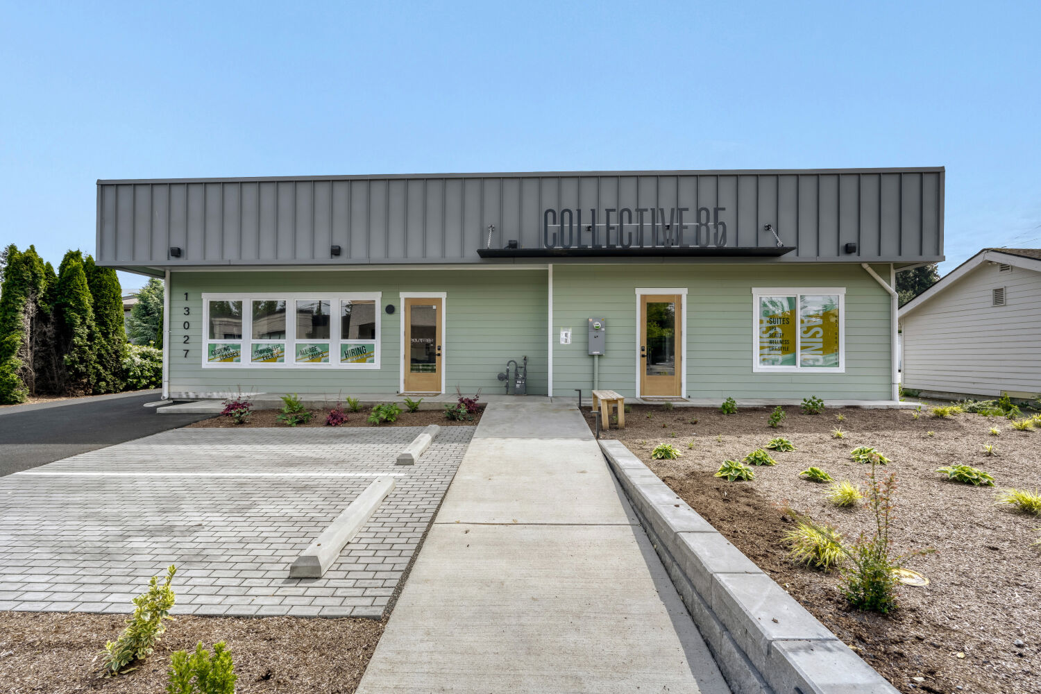 Front view of Collective 85 from 85th Street